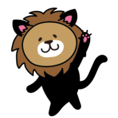 ハロウィンで黒猫の仮装をするライオン