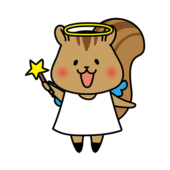 天使の格好をしたリス