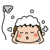 シャンプーをする子供（男の子）