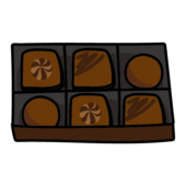 6粒入りの高級チョコレート