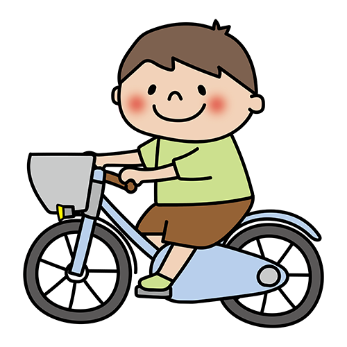 自転車に乗る子供（男の子）