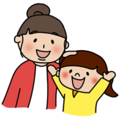 ママに褒められる子供（女の子）