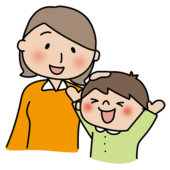 ママに褒められる子供（男の子）