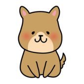 挨拶している犬