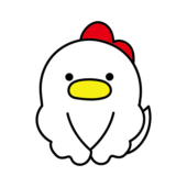 挨拶しているニワトリ