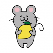 レモンを持っているネズミ