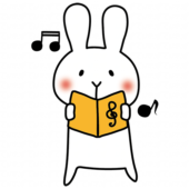 歌う白いうさぎ