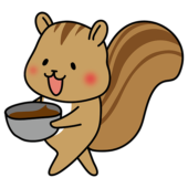 バレンタインのチョコレートを作るリス