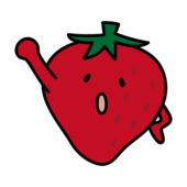 ゴーゴーのポーズをする苺