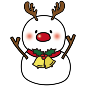 トナカイの雪だるま