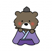 クマの雛人形の五人囃子（笛）