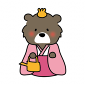 クマの雛人形の三人官女（提子）