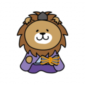 ライオンの雛人形の五人囃子（大鼓）