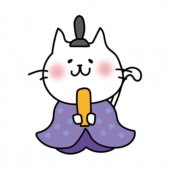 白い猫のお雛様のお殿様