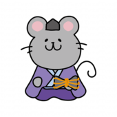 ネズミの雛人形の五人囃子（大鼓）