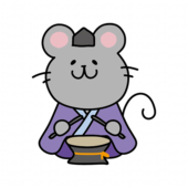 ネズミの雛人形の五人囃子（太鼓）