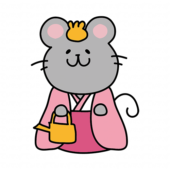 ネズミの雛人形の三人官女（提子）