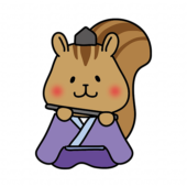 リスの雛人形の五人囃子（笛）