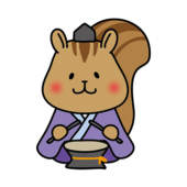 リスの雛人形の五人囃子（太鼓）