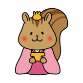 リスの雛人形の三人官女（三方）