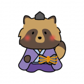 タヌキの雛人形の五人囃子（大鼓）