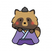 タヌキの雛人形の五人囃子（笛）