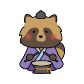 タヌキの雛人形の五人囃子（太鼓）