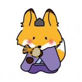 キツネの雛人形の五人囃子（小鼓）