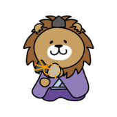 ライオンの雛人形の五人囃子（小鼓）