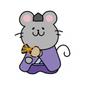 ネズミの雛人形の五人囃子（小鼓）