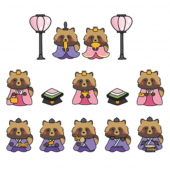 タヌキの雛人形