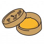 せいろに入ったピザまん