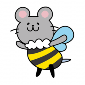 ミツバチの格好をしているネズミ