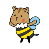 ミツバチの格好をしているリス