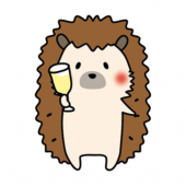 パーティーで乾杯するハリネズミ