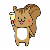 パーティーで乾杯するリス