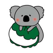 柏餅の上に乗っかるコアラ