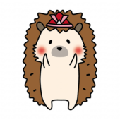 兜をかぶったハリネズミ