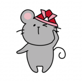 兜をかぶったネズミ