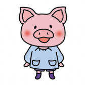 スモックを着たぶた