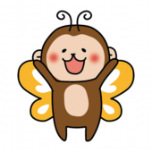 蝶々の格好をしている猿