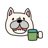 ガラガラうがいをするフレンチブルドッグ