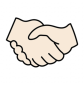 握手している手1