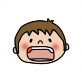 歯磨きする位置　右上奥歯（男の子）