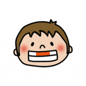 歯磨きする位置　上の前歯（男の子）