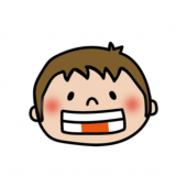 歯磨きする位置　下の前歯（男の子）