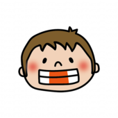 歯磨きする位置　前歯（男の子）