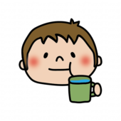 ぶくぶくうがいをする子供（男の子）