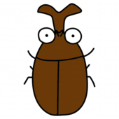 大きなおめめのカブトムシ