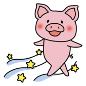 天の川を渡るぶた